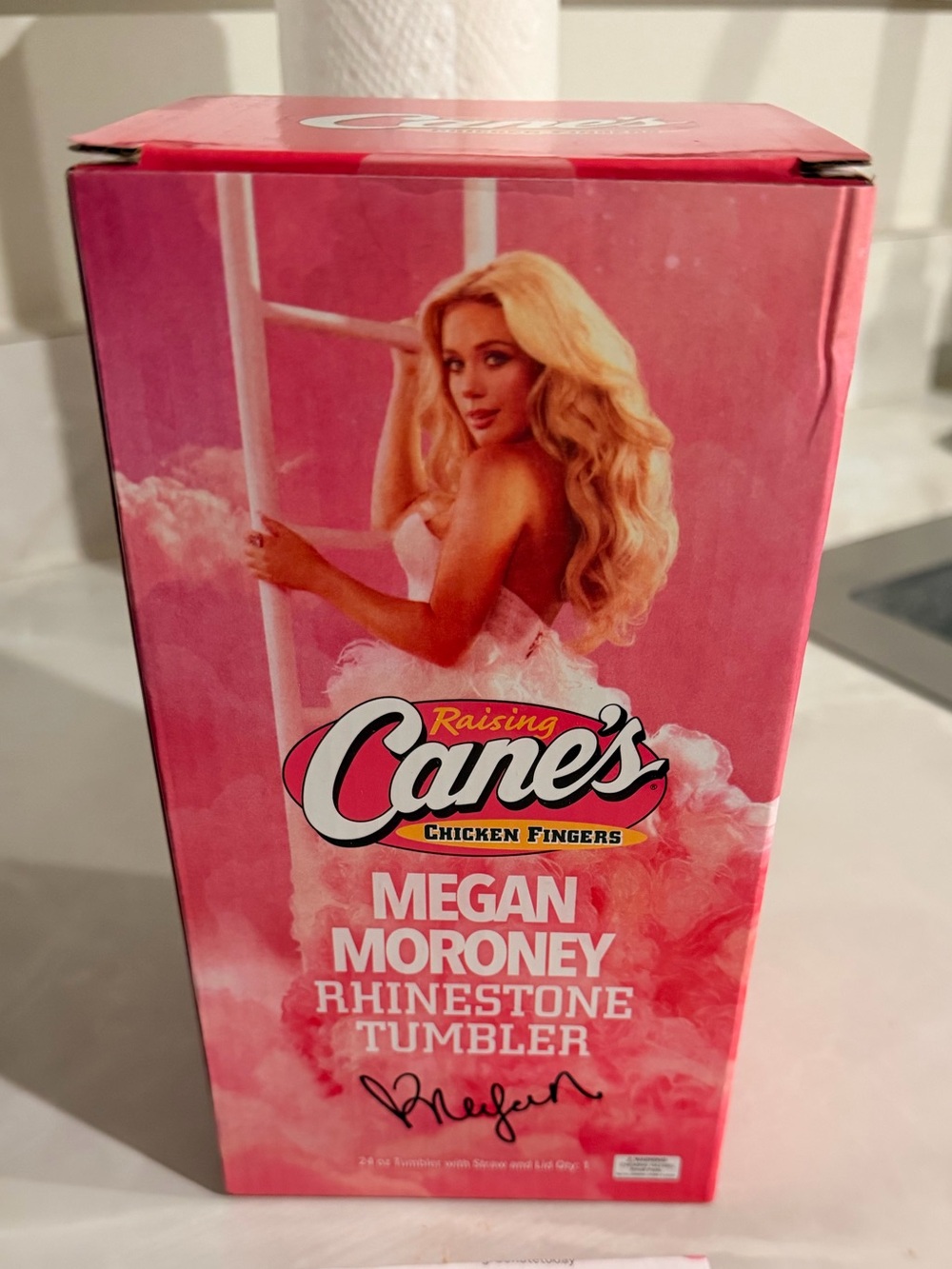 Raising Cane's x Megan Moroney Pink Rhinestone Tumbler (Boxed)